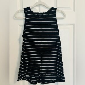 Banana Republic Black and White Striped tank top size small
